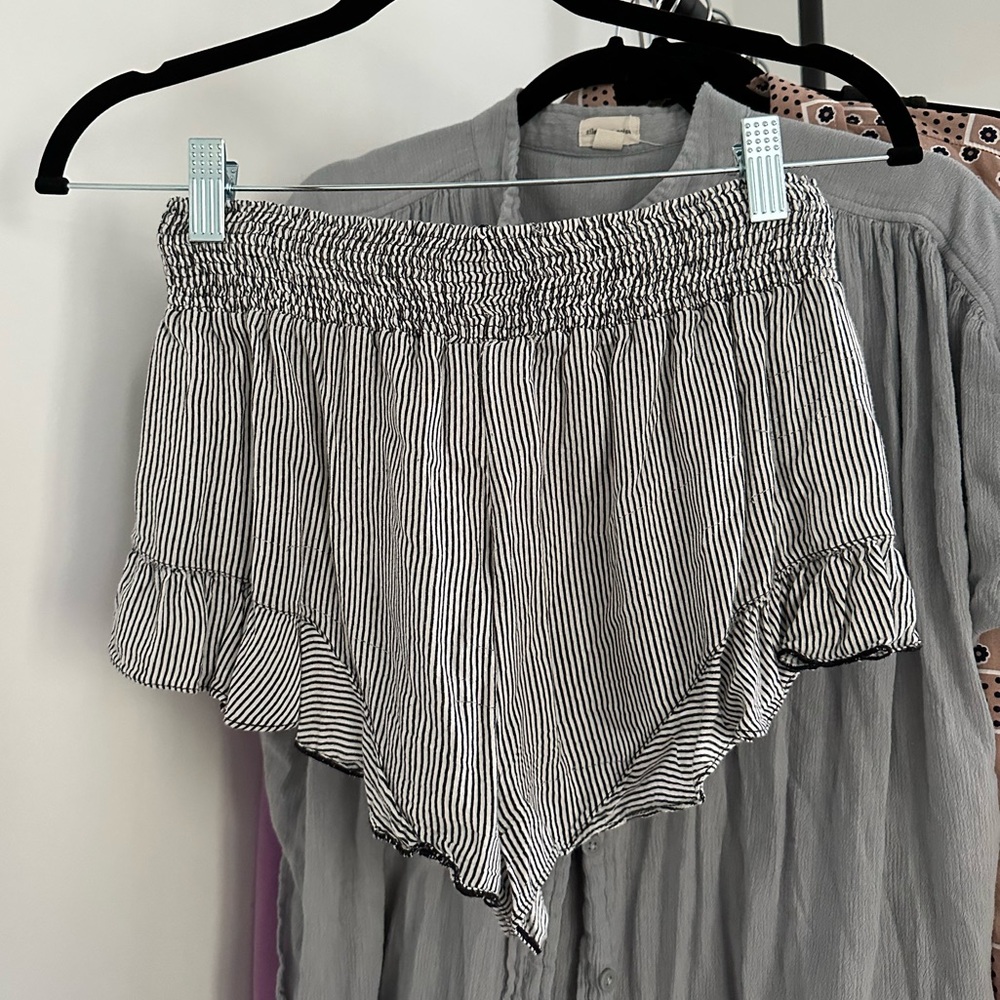 Bathing Suit Cover Up Shorts Ruffled Hem